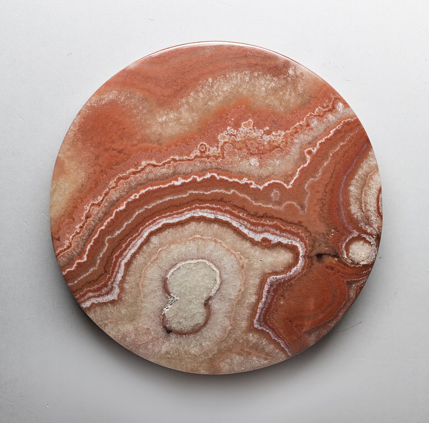 A round object with a pattern.