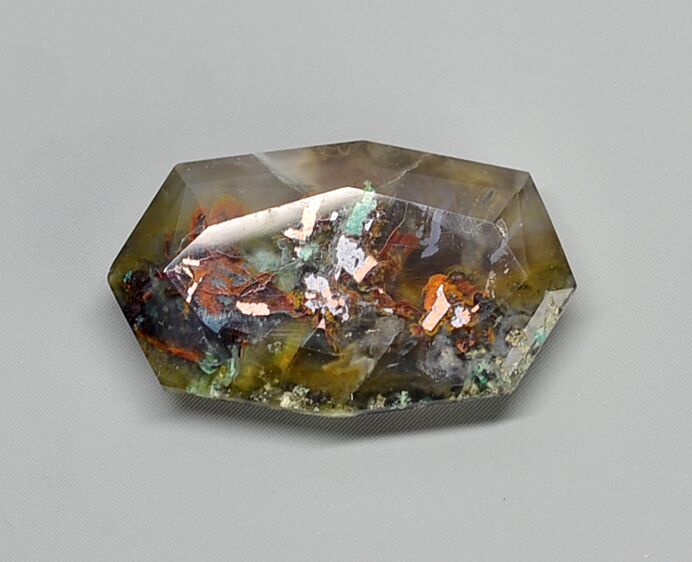 Quartz with Chrysocolla + Copper & Minor Cuprite 12.27 ct